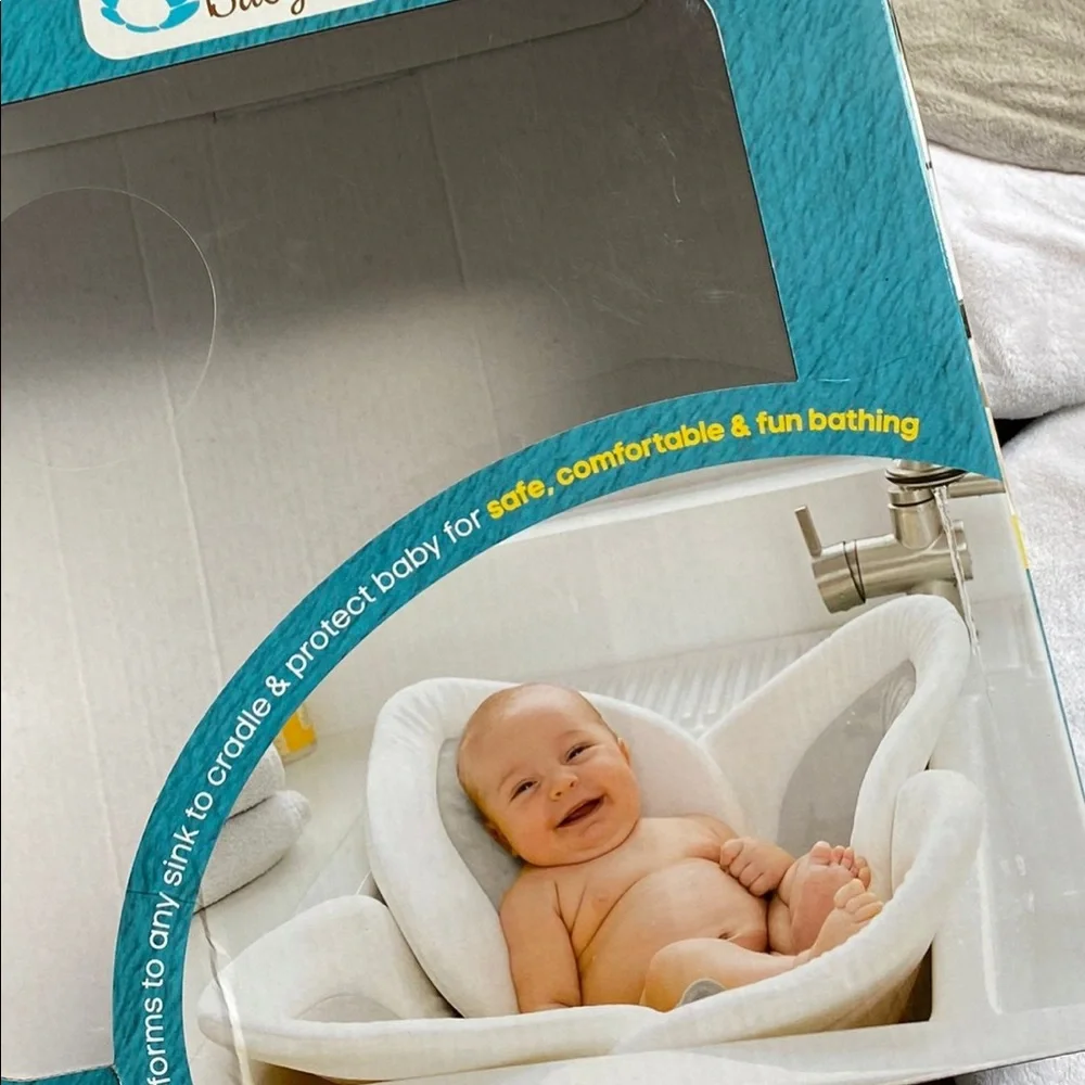 Blooming Bath Infant Baby Tub - Light Dark Grey and White